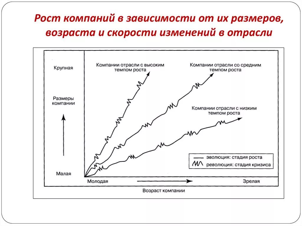 Скорость изменений в организации. Рост предприятия. Возраст организации. Изменение скорости. Зависимости в организации могут быть