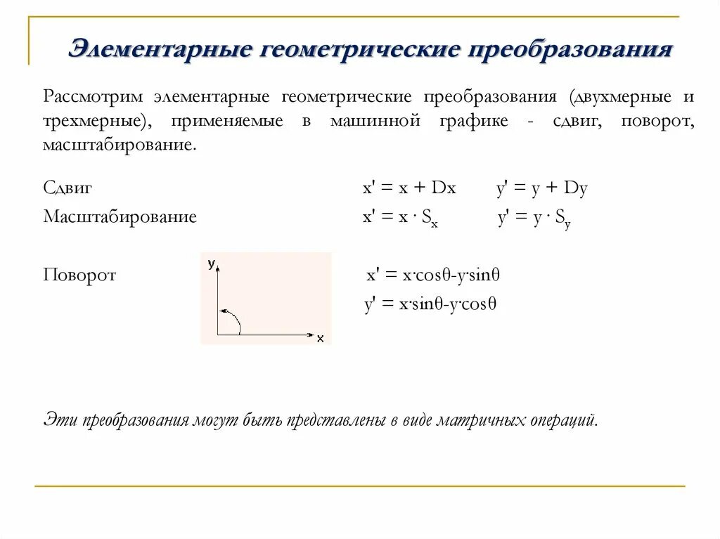 Контрольная работа 5 геометрические преобразования