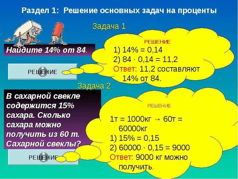 Текстовые задачи на проценты