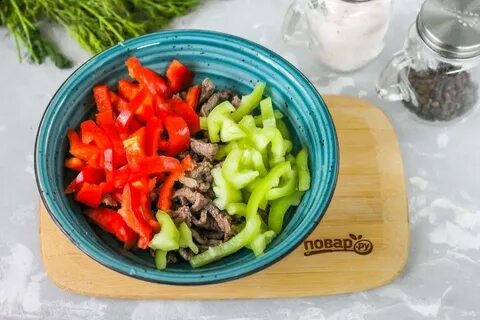 Рецепт салат болгарский перец с мясом