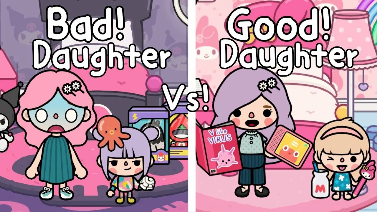 Bad daughter. Candy cute channel toca boca.