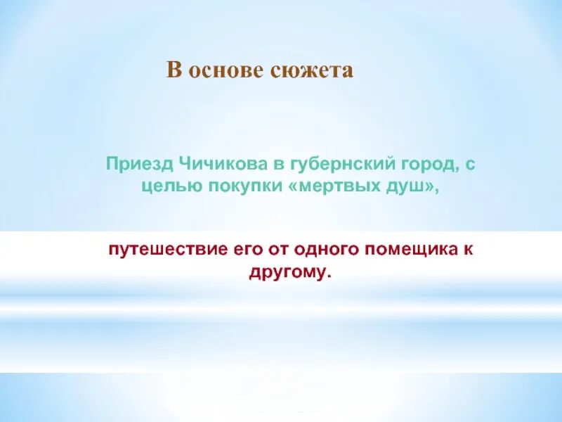 Проект путешествие Чичикова. Мертвые души приезд чичикова