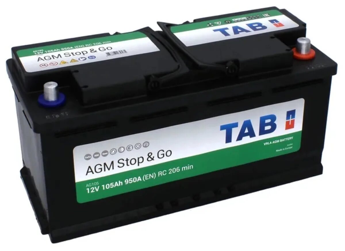 Аккумулятор Tab 95 AGM. Varta AGM 105ah 950a. Автомобильный аккумулятор Tab AGM stop&go ag105. Аккумулятор Tab AGM 80 Ah.