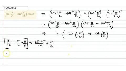 Cos pi 10 sin pi 10