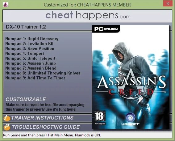 Assassin&#039;s creed trainer. Чит коды assasin 1. читы на ассасин 3. assassin&#039;s creed 2 читы коды. трейнер на assassins creed directors cut edition.