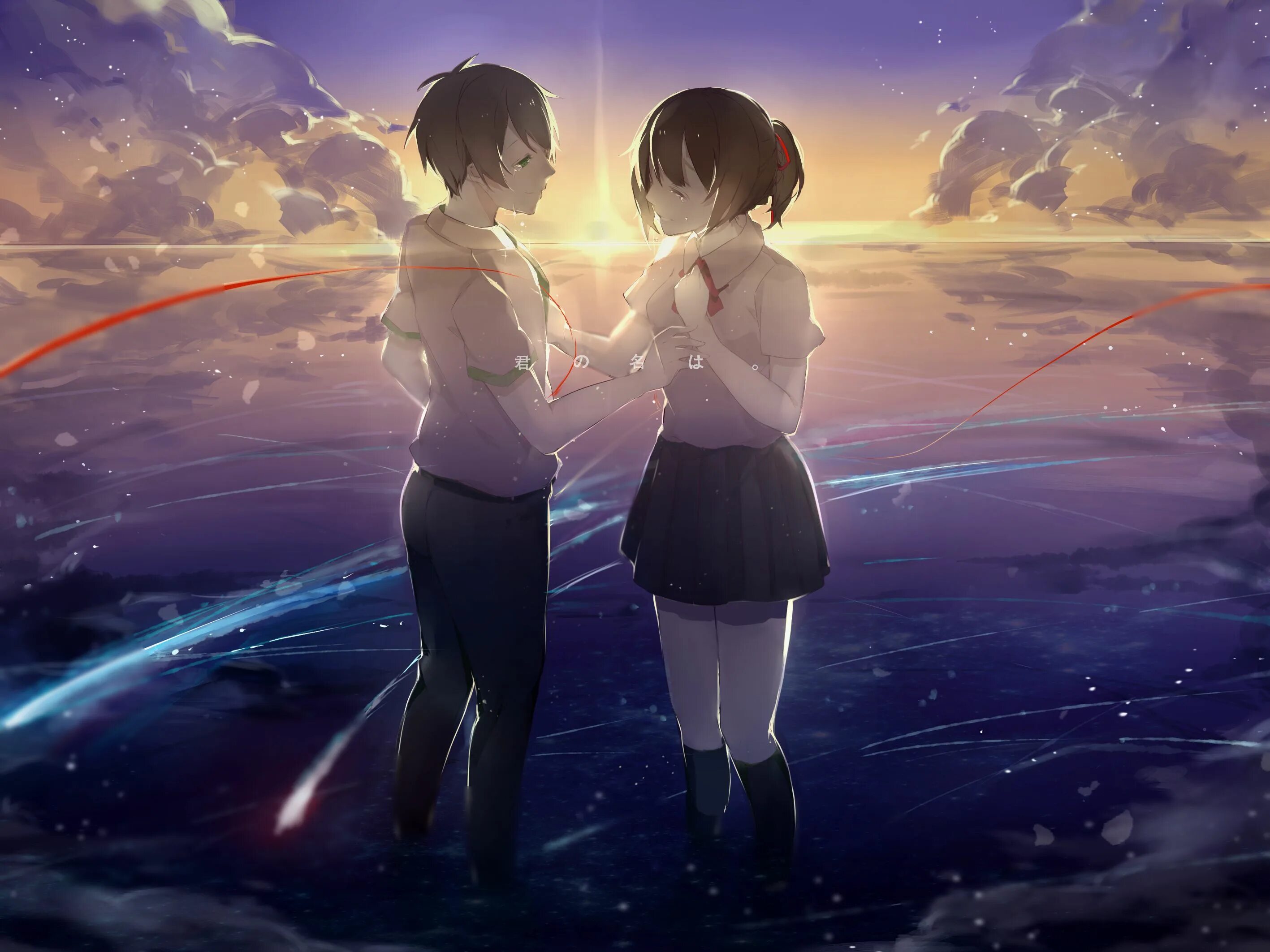 Your name near. Mitsuha Miyamizu. Мицуха Миямидзу и таки Татибана.