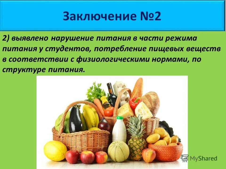 Статус пищевых продуктов