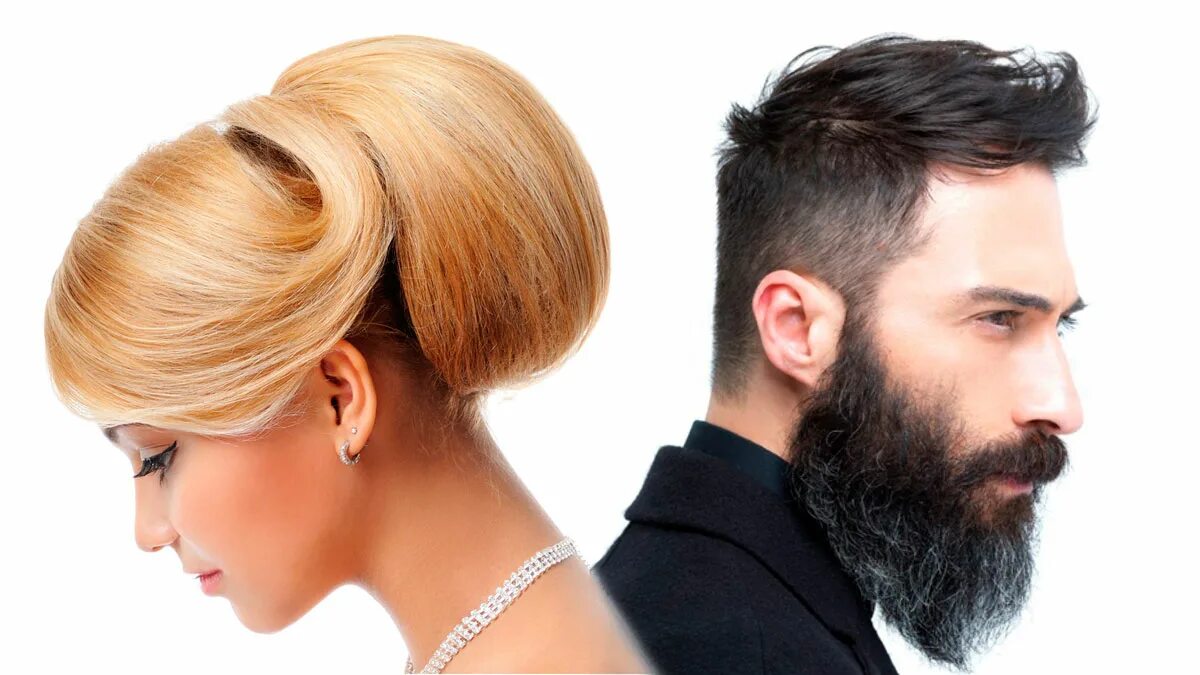 мужская и женская парикмахерская. мужчина и женщина стрижки. стрижка аля гарсон. стрижка бриз. мужчина и женщина фотомодели.