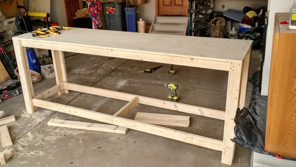 Fast workbench. Стол для столярной мастерской своими руками. освещение верстака. верстак своими руками из дерева. workbench модули.