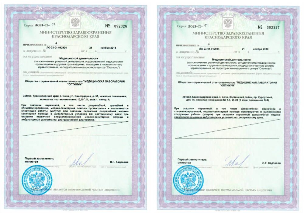 T license. Лицензия № ЛО-59-01-005378 от 22.05.2020. Лицензия ЛО-25-01-0058. Лицензия №" ЛО-77-01-019633". Лицензия ЛО-62-01-002179.