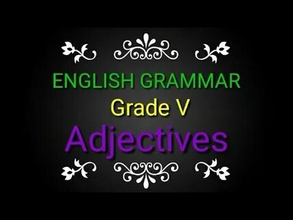 Adjectives 7 grade