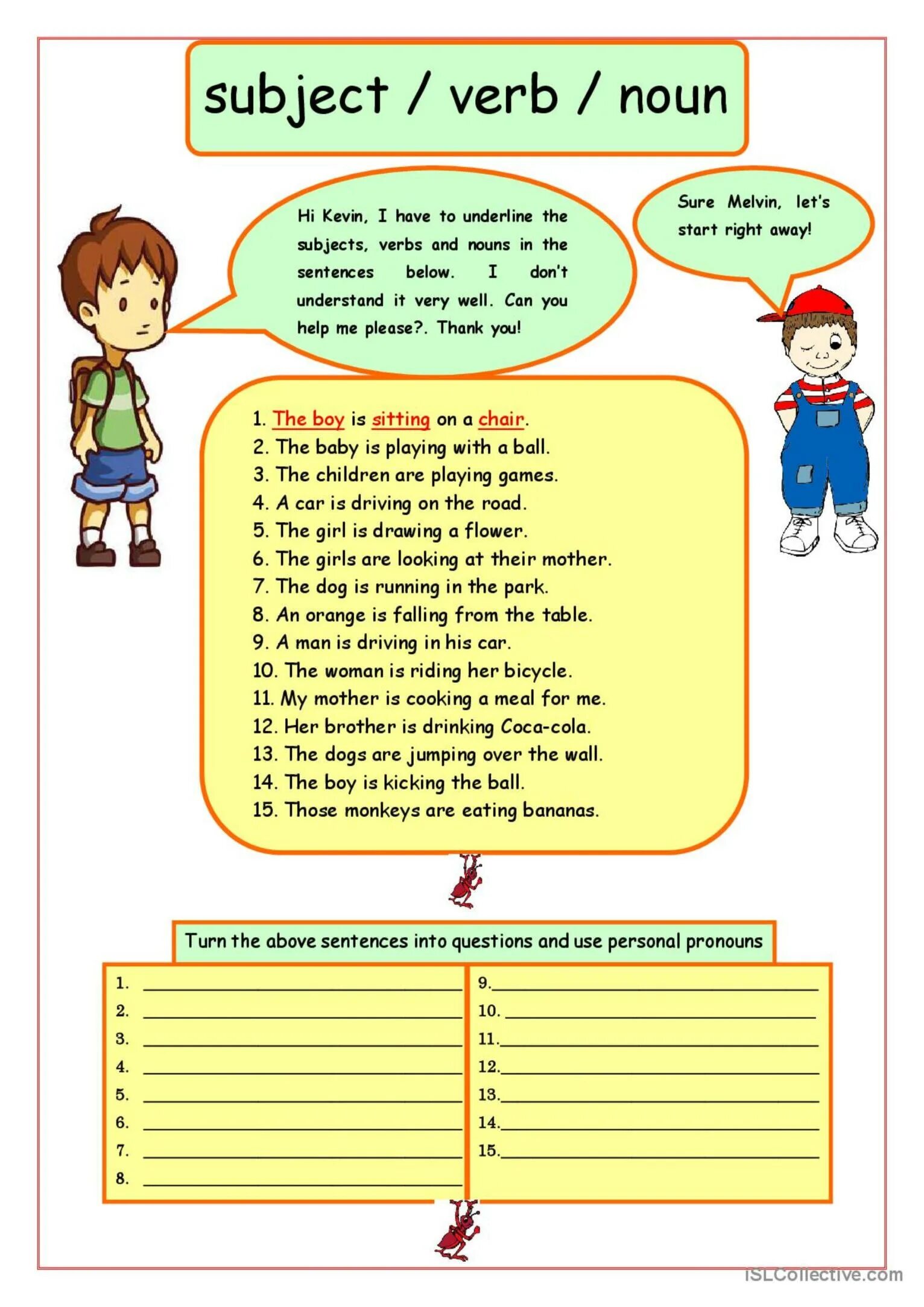 1 underline the correct verb form. Subject verb. subjects and verbs underline. verbal noun. subject verb worksheet.