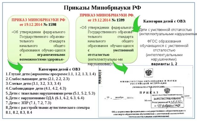 19 декабря 2014 1598. Приказ 1598 от 19 декабря 2014 г об утверждении ФГОС НОО обучающихся с ОВЗ. ФГОС НОО для обучающихся с ОВЗ 2014. Приказ Минобрнауки России. Варианты образования обучающихся с ОВЗ.