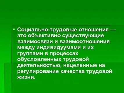1 система социально трудовых отношений