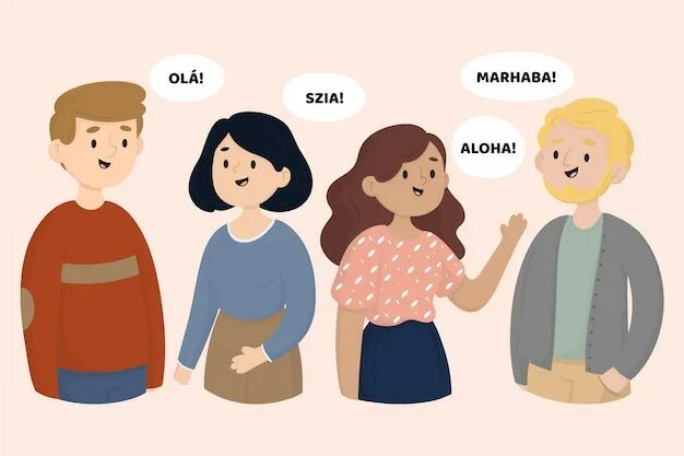 Люди разговаривают на разных языках