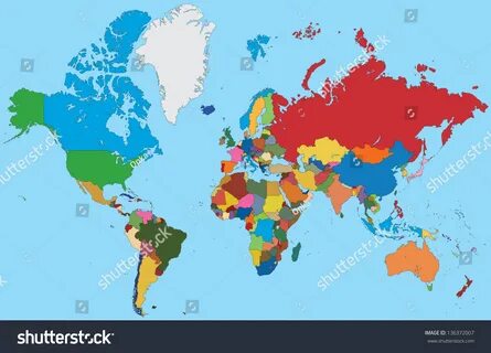 Карта с цветами стран