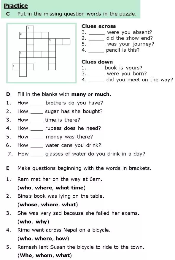 Tasks for grade 6