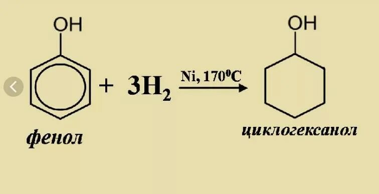 Реакции бензольного кольца фенола. Реакция гидрирования фенолов. Гидрирование фенола реакция. Реакции фенола по бензольному кольцу.