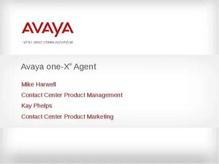 Avaya one x
