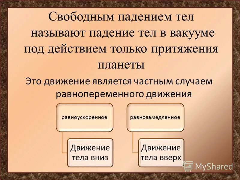 Свободным падением называется движение тела под действием …. Движение тел в вакууме. Падение тел в безвоздушном пространстве называется. Падение тел в вакууме называют.