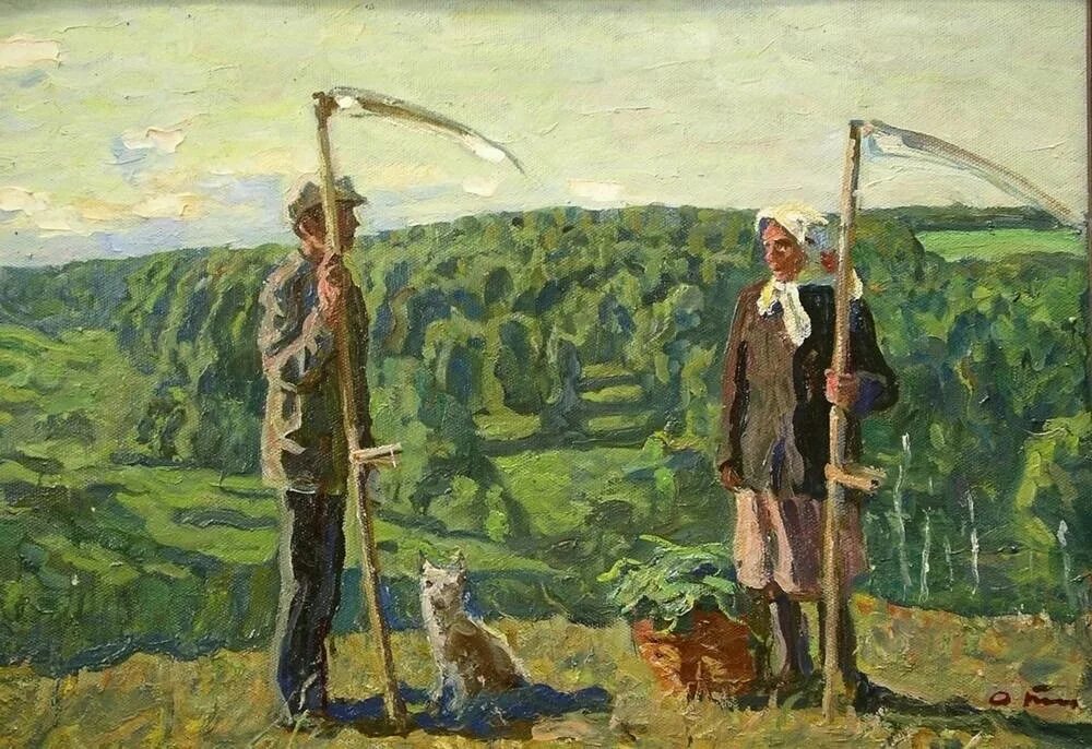 Петрович картины. Братья Ткачевы пора Сенокосная. Алексей Петрович ткачёв. Братья Ткачевы картина Косец. Алексе́й Петро́вич ткачёв.