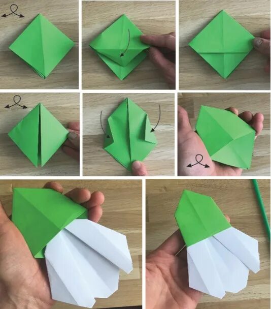 Оригами Подснежник. Оригами подснежники из бумаги. Подснежники из бумаги оригами для детей. Подснежники оригами для детей