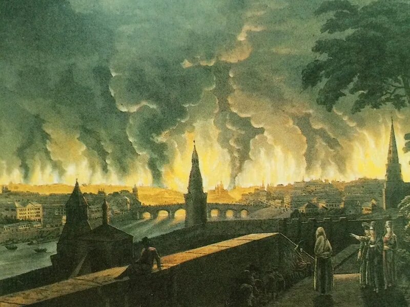 Когда был пожар москвы. Пожар Москвы 1812 года Айвазовский. Сгоревшая Москва 1812. Картина Айвазовского пожар Москвы в 1812 году.