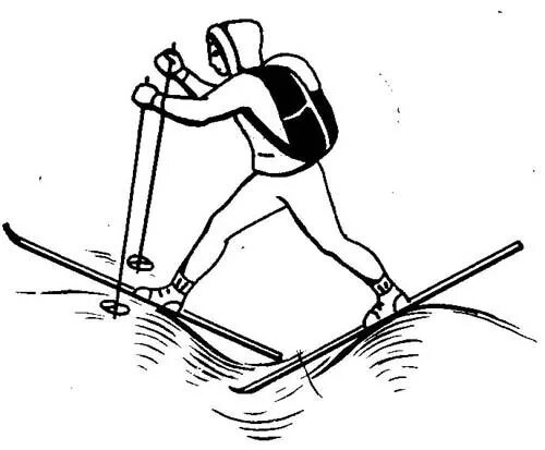 Прикладные упражнения на лыжах. Перешагивание на лыжах. Опишите способы преодоления препятствий на лыжах. Особенности техники преодоления неровностей на склоне. Слова относящиеся к лыжным спускам.