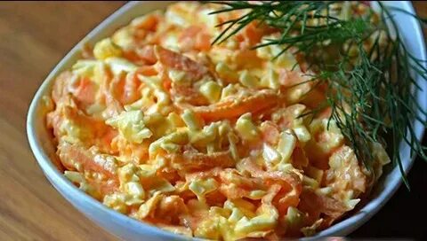 Вкусный салат из сырой моркови