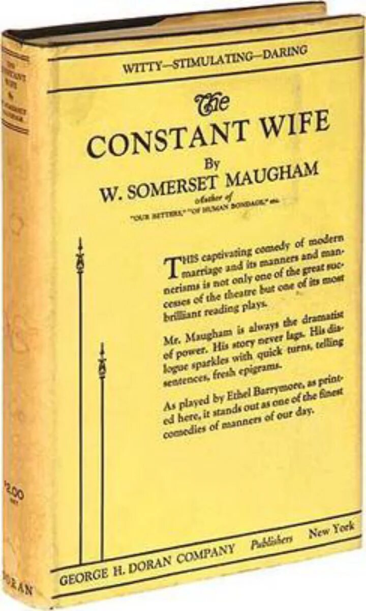 The wife book. Maugham - the constant wife. The Razor's Edge by: w. Somerset Maugham.