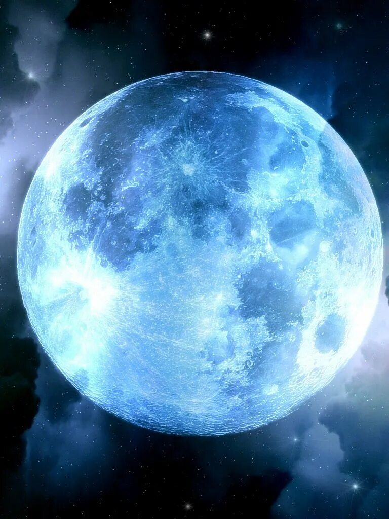 Синяя луна. Голубая луна в жизни. Romancing blue moon. Планета синего цвета. Звездное небо романтика.