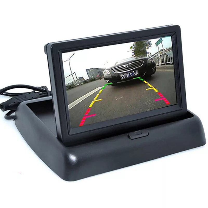 Car 4.3\' TFT LCD Color Rearview Monitor. Car Rearview Camera TFT Monitor. Автомобильный монитор TFT-LCD 4.3" раскладной ZD-430.