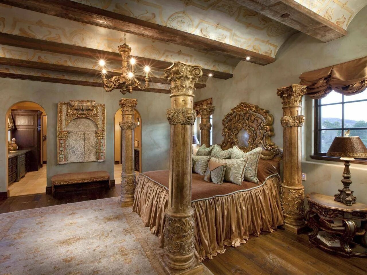 Дизайн старина. Спальня в средневековом стиле. Стиль старины в интерьере. Интерьер в стиле средневековья. Комната в стиле средневековья.