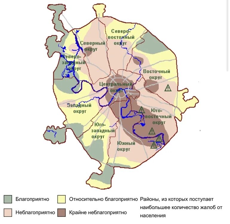 Районы для жизни в москве. Экологическая карта районов Москвы. Экологическая карта Москвы по районам. Карта загрязнения воздуха Москвы.