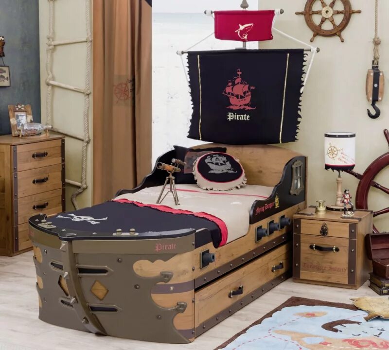 Кровать пиратский корабль. Мебель cilek black pirate. Кровать в виде корабля. Кровать корабль для мальчика. Кровать кораблик для мальчика.