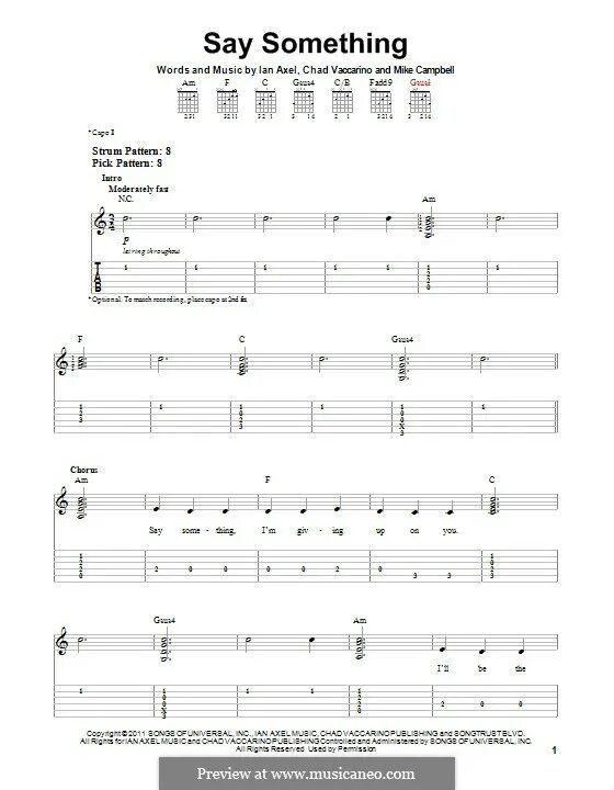 Say something loving. Say something Guitar. Say something Ноты. Say something на гитаре табы. Say something аккорды пианино.