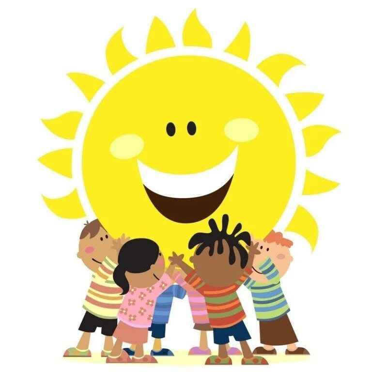 Детская солнечный. Солнышко для детей. Дети солнца. Лето солнце лагерь. Лагерь клипарт.