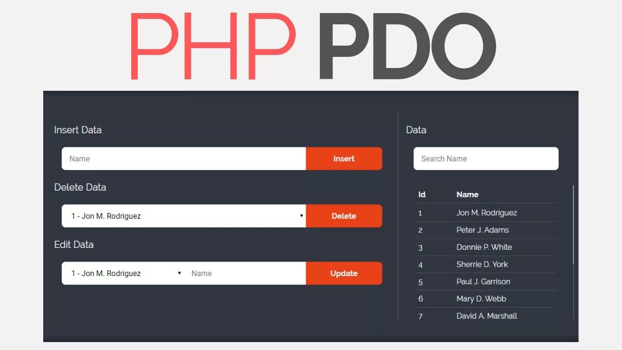 Get data php. Crud модель. php crud. сайты на php. crud приложение.