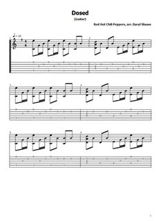 Red hot chili peppers tabs