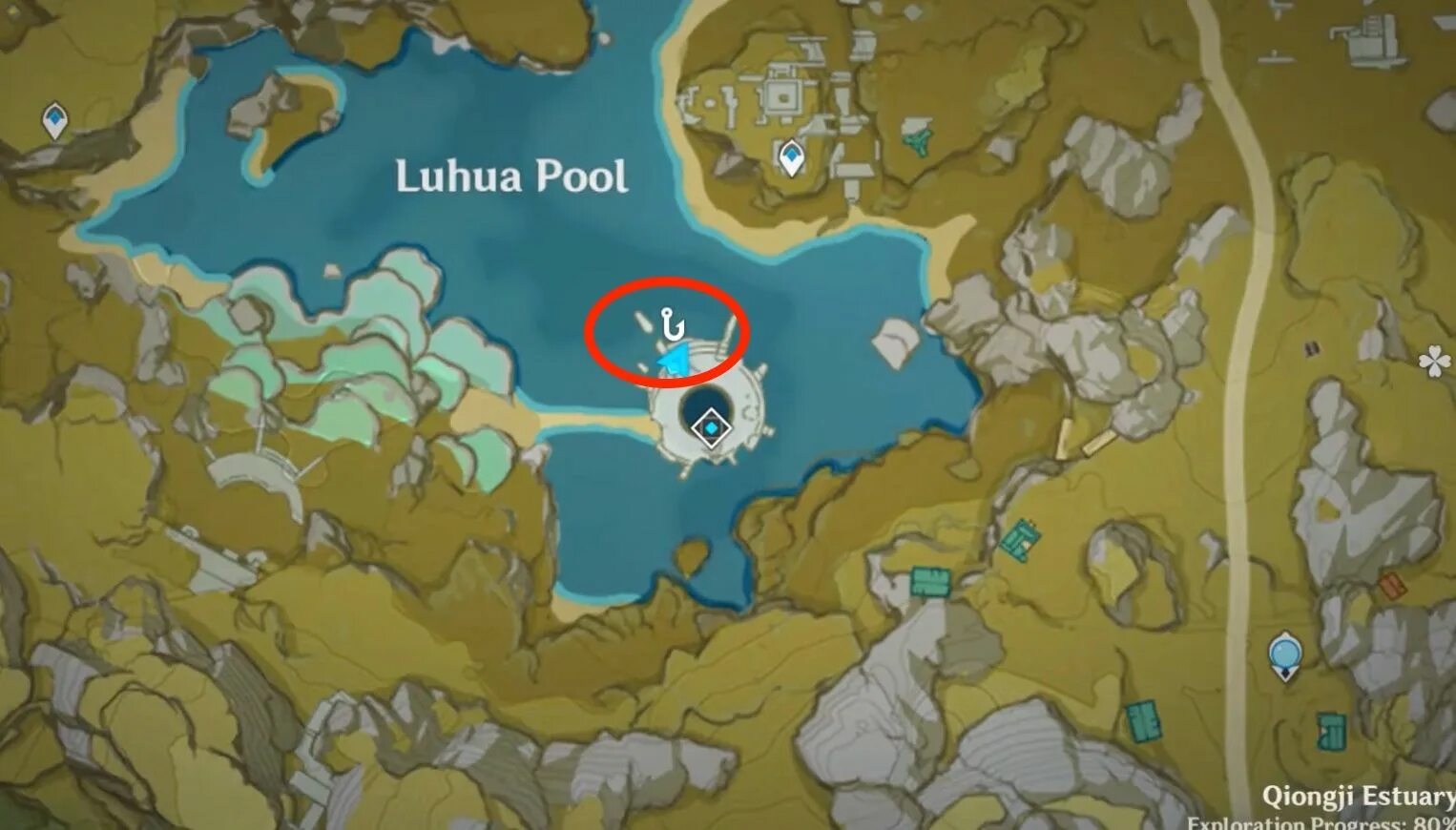 Озеро Лухуа на карте. Озеро Лухуа Геншин. Озеро Лухуа Геншин Импакт. Озеро Лухуа подземелье. Озеро амриты как открыть