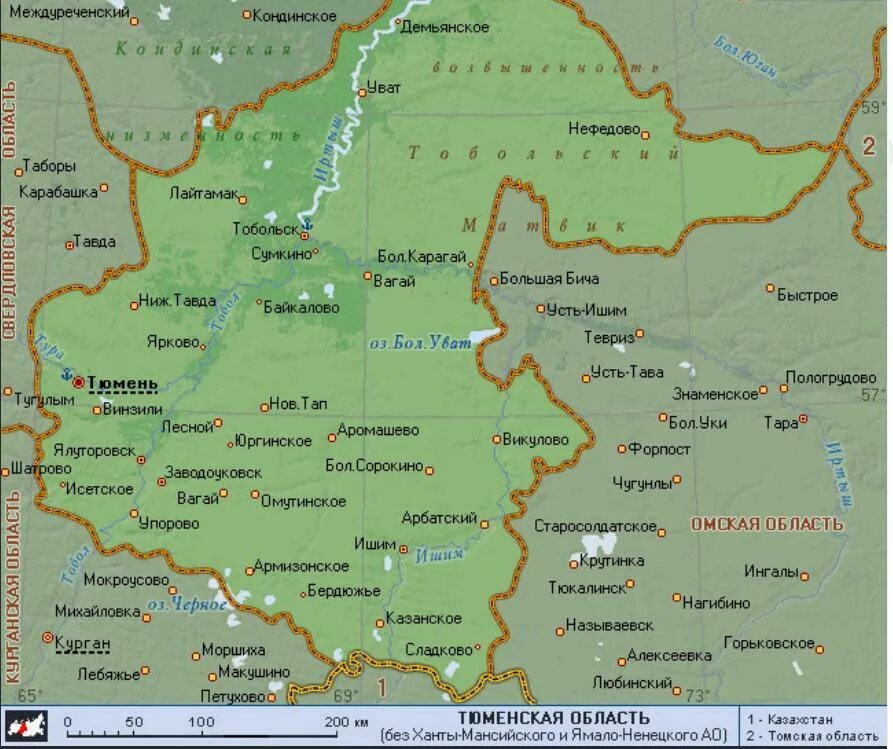 Карта Тюменской области с городами. Карта севера Тюменской области. Тюменская область на карте Тюменской области. Карта Тюменской области по районам.