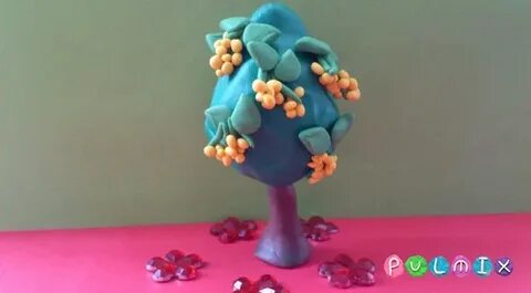 Лепим деревья из пластилина