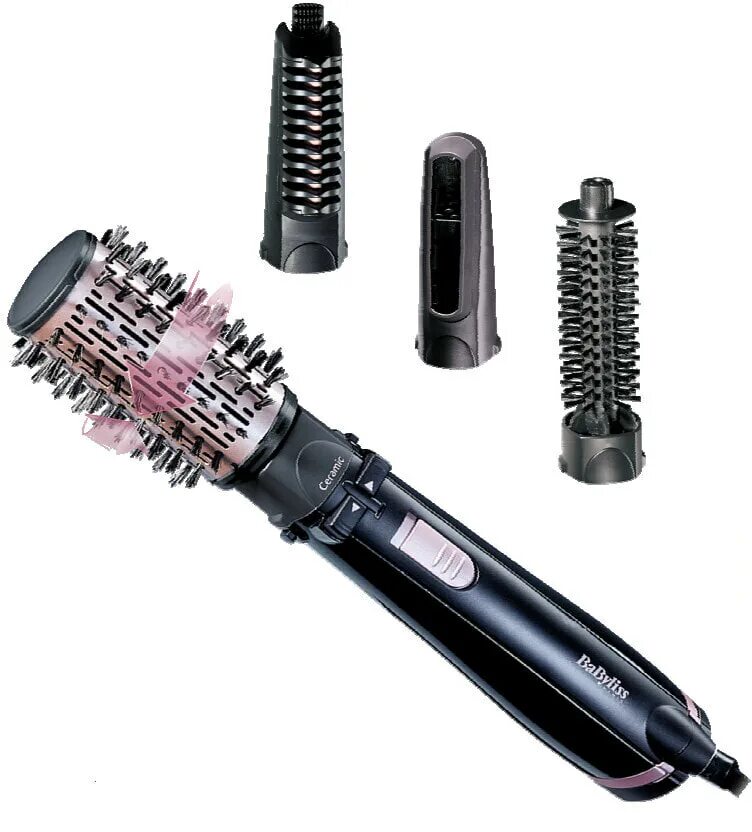 Как пользоваться вращающейся фен щеткой видео. Фен-щетка babyliss as200e. фен-щетка babyliss as500e. фен babyliss as 200 e. фен-щетка для волос babyliss as200e.
