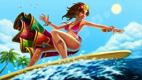 Pool Party Taliyah (Concept) Wallpapers & Fan Arts League Of Legends Lo...