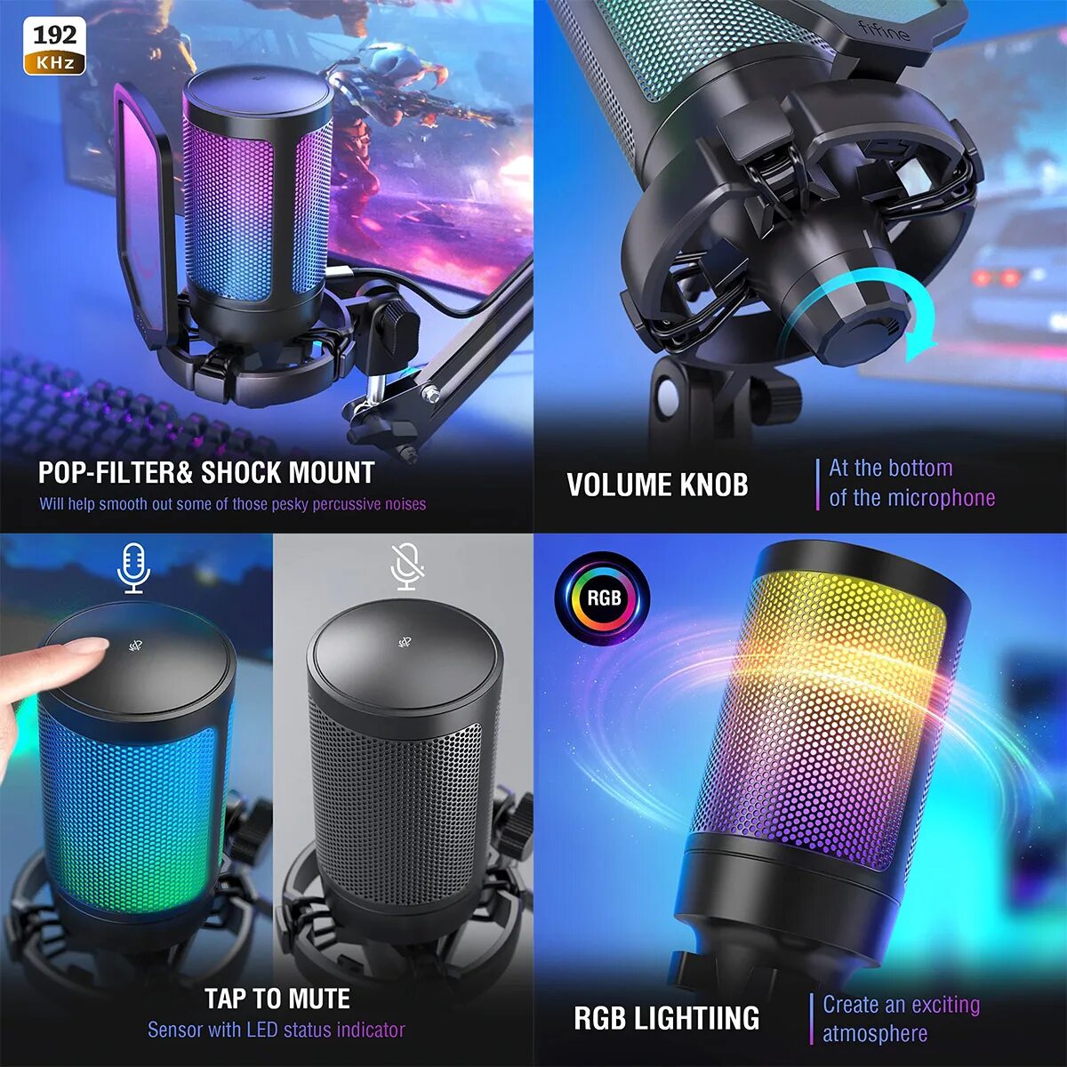 Fifine dynamic rgb. Микрофон fifine ampligame a6v, (black),. Микрофон fifine a6v с rgb подсветкой. Микрофон fifine a6v с rgb подсветкой. Микрофон fifine a6v с rgb подсветкой.