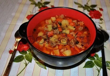 Лагман с картошкой в казане
