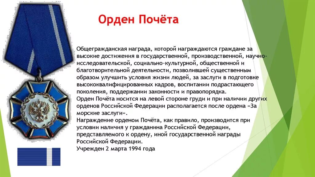 Орден почета 1994. Награды Российской Федерации. Ордена Российской Федерации. Государственные награды Российской Федерации. Назначение награда