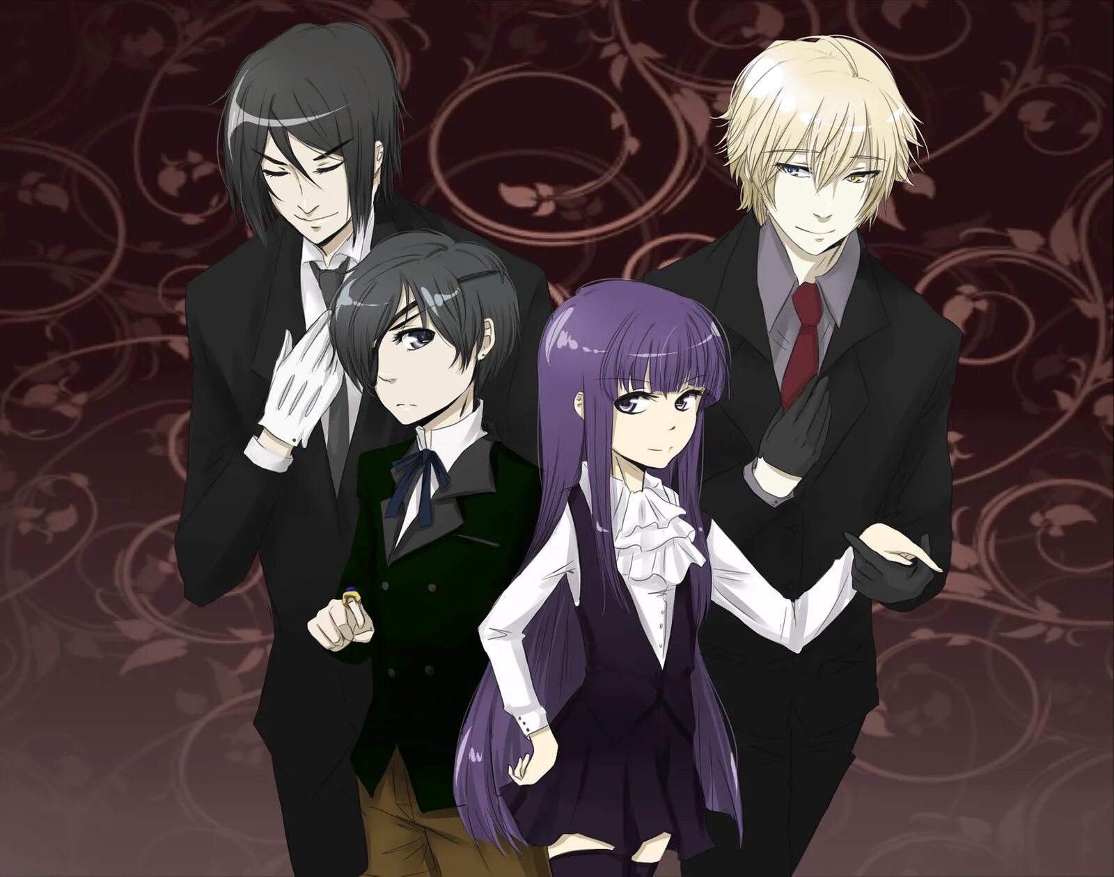 Тёмный дворецкий себастьян. Жена дворецкого. Black butler себастьян and oc. Тёмный дворецкий рейчел фантомхайв. Себастьян фантомхайв.