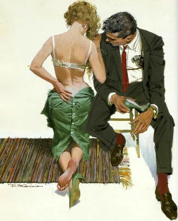 Женщиной быть наказание. Картины художника Robert MCGINNIS.