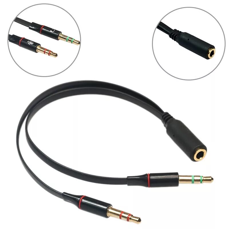 Разветвитель для наушников и микрофона. 3.5Mm Jack Headphone+Mic Audio Splitter.. Jack 3,5 сплиттер для наушников и микрофона.. 3.5 Mm аудио сплиттер аудио адаптер. Jack 3.5 переходник для наушников и микрофона аудио кабель.